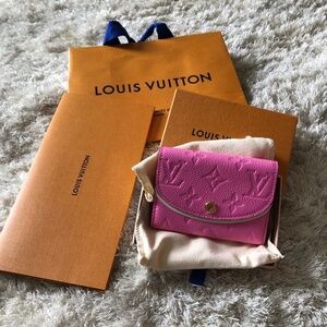 NWT Louis Vuitton Rosalie Coin Purse Rose Lollipop
